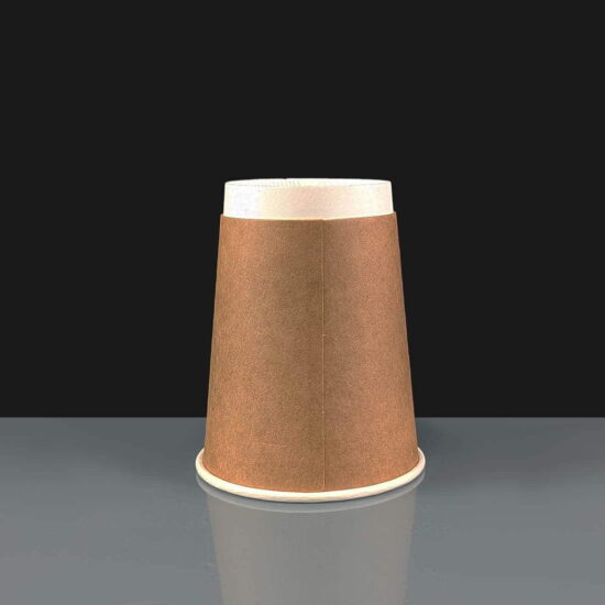 8oz Black Paper Coffee Cup 8oz Kraft Double Wall Cup Upside Down