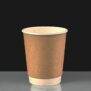 8oz Kraft Double Wall Paper Coffee Cup