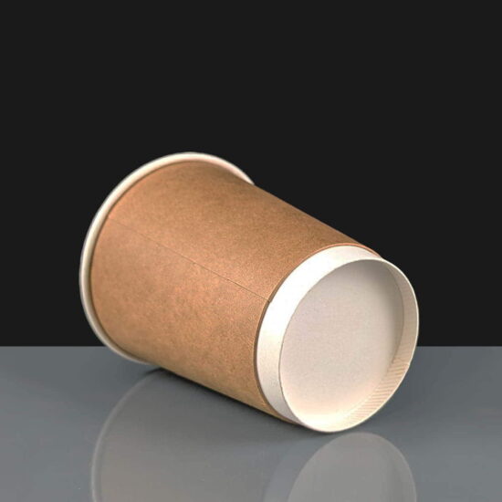 8oz Black Paper Coffee Cup 8oz Kraft Double Wall Cup Base