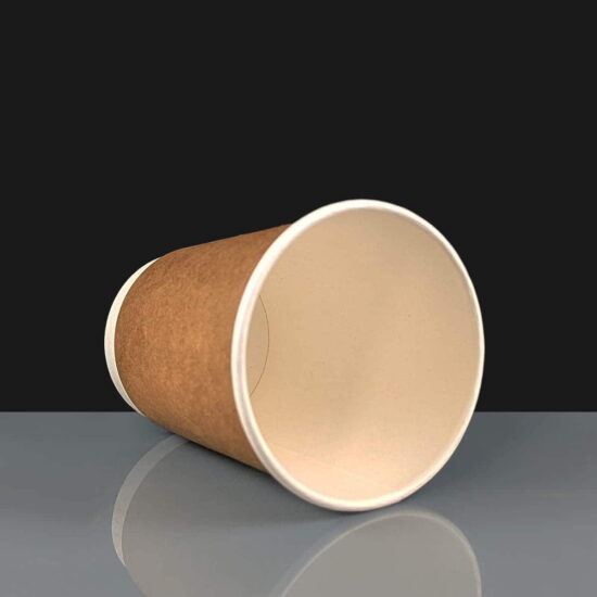 8oz Black Paper Coffee Cup 8oz Kraft Double Wall Cup Top