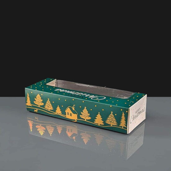 12oz Polycarbonate Penthouse Hi Ball Glasses CE Green Double Stack Mince Pie Box Closed