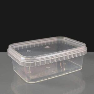 280ml rectangular Tamper Evident Tub and Lid - Closed