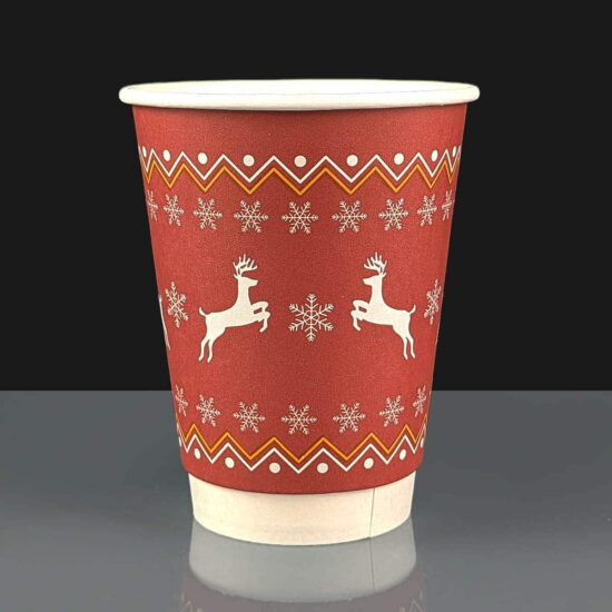 xd04301xm 12oz Red Christmas Jumper Cup - Upright