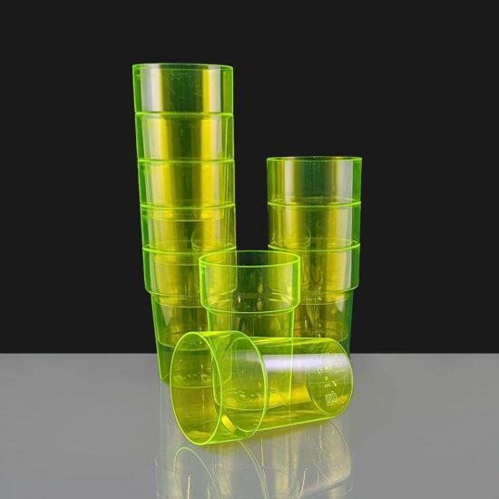 200-2NYC Yellow UV Plastic Pint Glass - Group Yellow UV Plastic Pint Glass