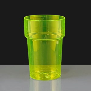Yellow UV Plastic Pint Glass