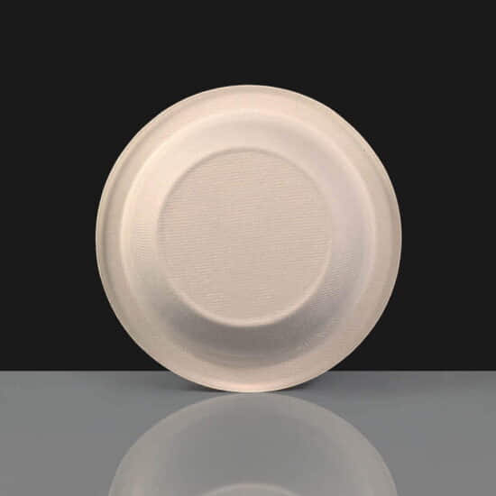 12oz / 340ml White Shallow Bagasse Bowl 12oz / 340ml White Shallow Bagasse Bowl