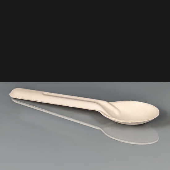 Premium White Compostable Bagasse Spoons Premium White Compostable Bagasse Spoons