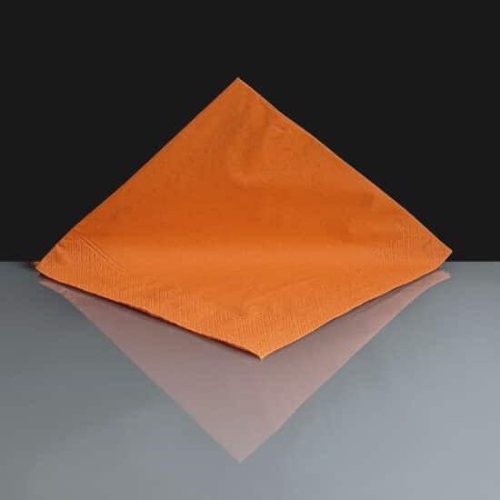 32cm 2 Ply Orange Paper Napkins / Serviettes 32cm 2 Ply Orange Paper Napkins / Serviettes
