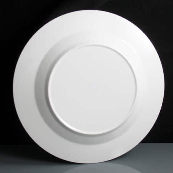 Large White Unbreakable Polycarbonate Plastic Plate 27cm Large White Unbreakable Polycarbonate Plastic Plate 27cm