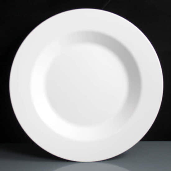 Large White Unbreakable Polycarbonate Plastic Plate 27cm Large White Unbreakable Polycarbonate Plastic Plate 27cm