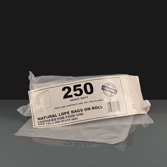 225 x 350mm Heavy Duty Food Bag 9x14in Transparent Food Bag