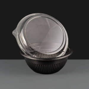 Large Black Donburi Bowl and Lid
