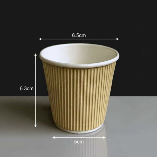 4oz Kraft Ripple Coffee Cup 4oz Espresso Ripple Coffee Cup