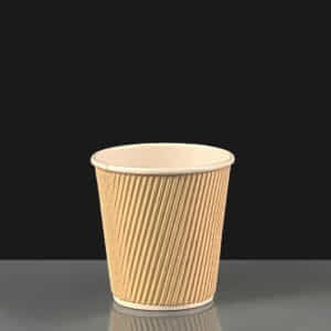 4oz Kraft Ripple Paper Coffee Cup
