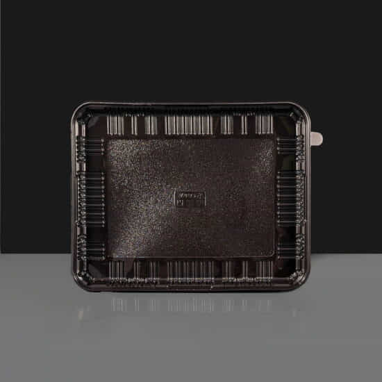 Small rPET Sandwich Platter Base Small Black Sandwich Platter Base