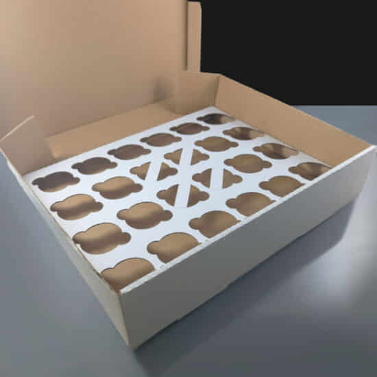24 Hole Cupcake Box Heavy Duty 24 Cavity Cupcake Box