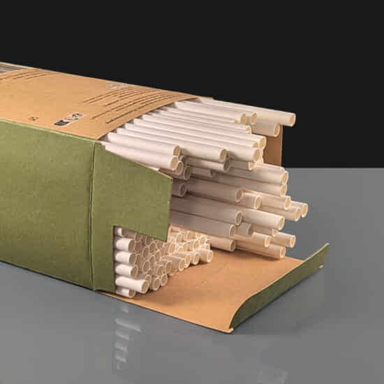 200mm White Paper Straw