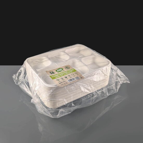 5 compartment bagasse meal tray 5 compartment meal tray