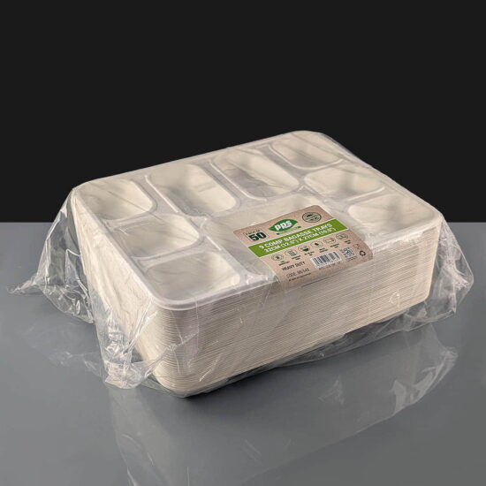 9 Compartment Bagasse Tray 9 Compartment Meal Tray