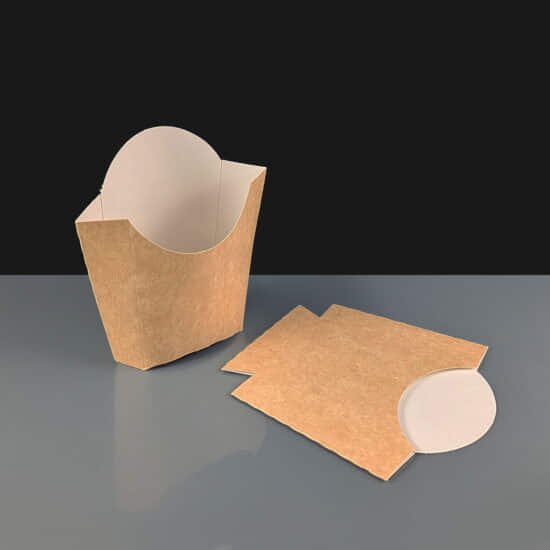 Small Kraft Brown Chip Scoop Small Kraft Chip Scoops