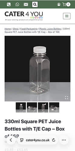 Bottles Product Pages
