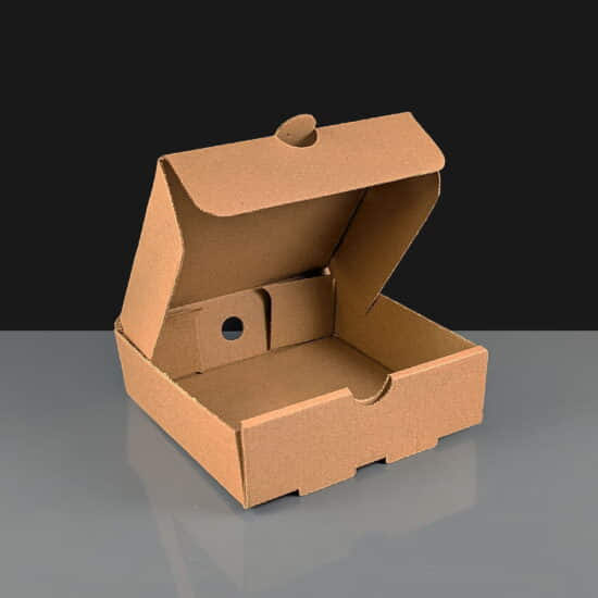 CBBK Plain Kraft Chip Scoop Kraft Vented Chip Box