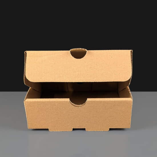 CBBK Plain Kraft Chip Scoop Kraft Vented Chip Box