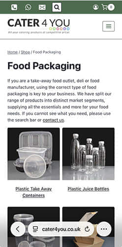 Food Packaging Mobile Screen