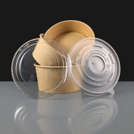 Kraft Salad Bowls with Lids Kraft Bowls with Lids