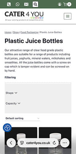 Plastic Bottles Mobile Screen