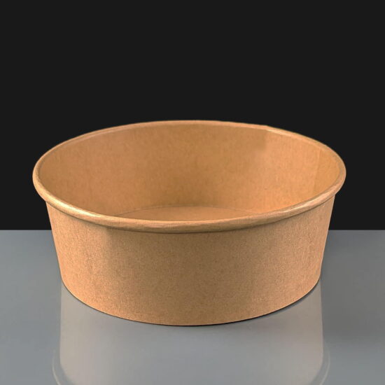 1300ml round kraft salad bowl