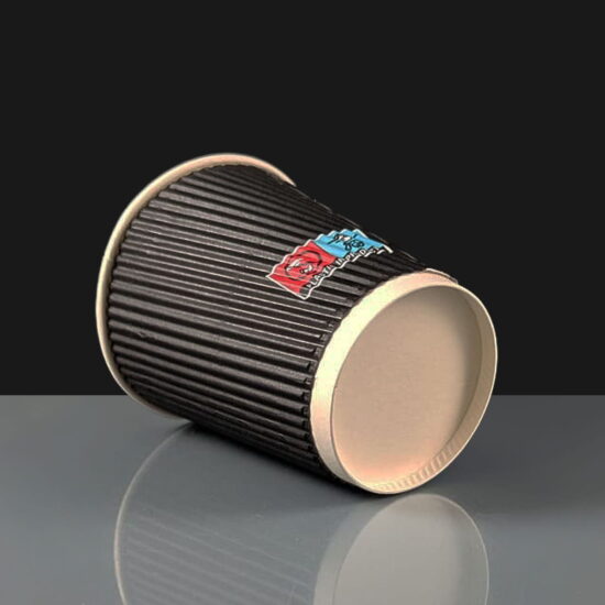 8oz Black Ripple Coffee Cup 8oz Black Ripple Cup