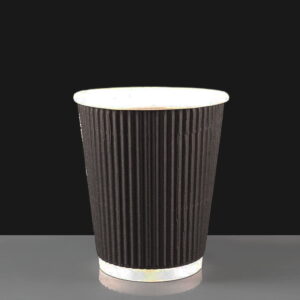 8oz Black Ripple Cup