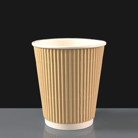 8ox Kraft Ripple Cup