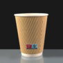 12oz Kraft Ripple Coffee Cup