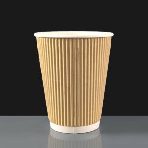 12oz Kraft Ripple Coffee Cup