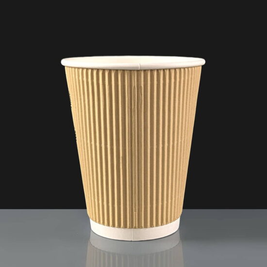 12oz Kraft Ripple Coffee Cup