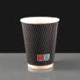 12oz Black Ripple Cup