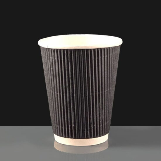 12oz Black Ripple Cup