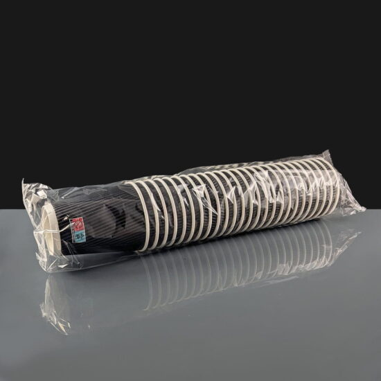 35965 12oz Black Ripple Cup Front 12oz Black Ripple Cup